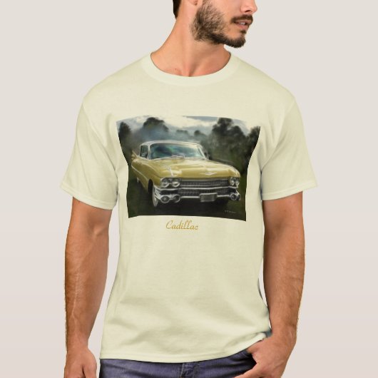 Gele Cadillac T-shirt (Voorkant)