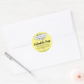 Gele Calendula zeepetiketten Ronde Sticker (Envelop)