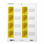 Gele Calla Lelie Bloem Etiket (Full Sheet)