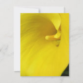 Gele Calla Lelie Bloem Kaart (Achterkant)