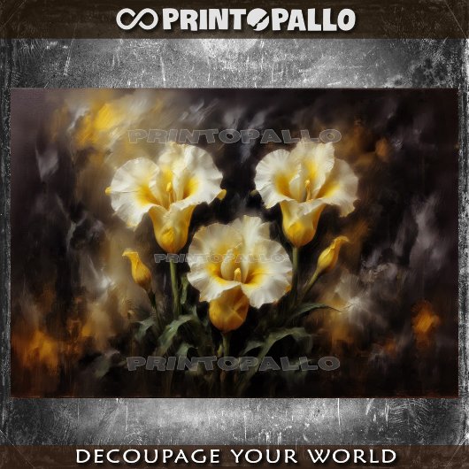 Gele calla lelies bloemen samenstelling #3 tissuepapier