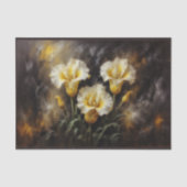 Gele calla lelies bloemen samenstelling #3 tissuepapier (Voorkant)