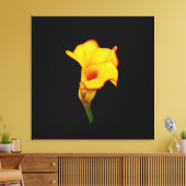 Gele Calla Lilly Canvas Afdruk (Insitu (Woonkamer))
