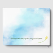 Gele Calla Lily Blue Sky vakantiewoning Gastenboek (Achterkant)