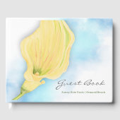 Gele Calla Lily Blue Sky vakantiewoning Gastenboek (Voorkant)