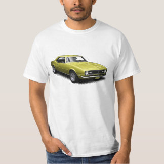 Gele Camaro op White T-Shirt