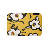 Gele Camellia, schetsmatig bloemig . Badmat (Voorkant)