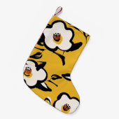 Gele Camellia, schetsmatig bloemig . Kleine Kerstsok (Voorkant (Hangend))