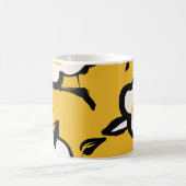 Gele Camellia, schetsmatig bloemig . Koffiemok (Center)