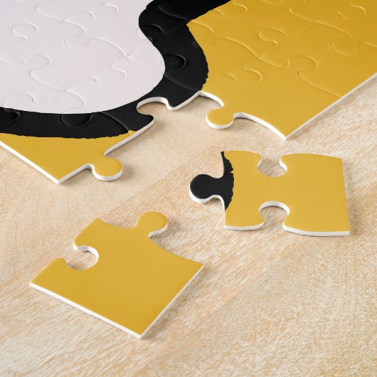 Gele Camellia, schetsmatig bloemig . Legpuzzel (Zijkant)