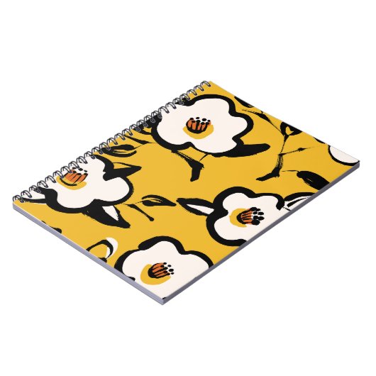 Gele Camellia, schetsmatig bloemig . Notitieboek (Linkerzijde)