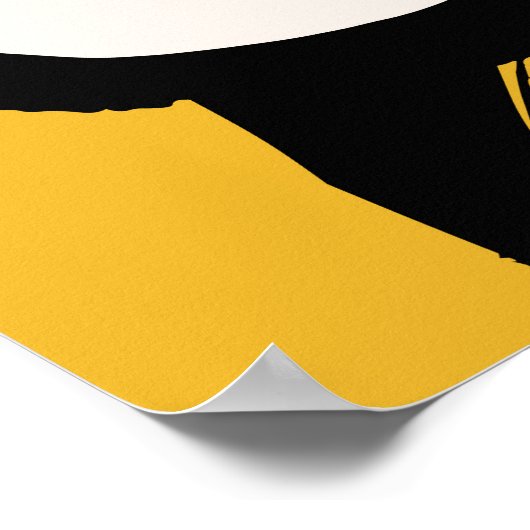 Gele Camellia, schetsmatig bloemig . Poster (Hoek)