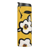 Gele Camellia, schetsmatig bloemig . Thermosbeker (Geroteerd rechts)