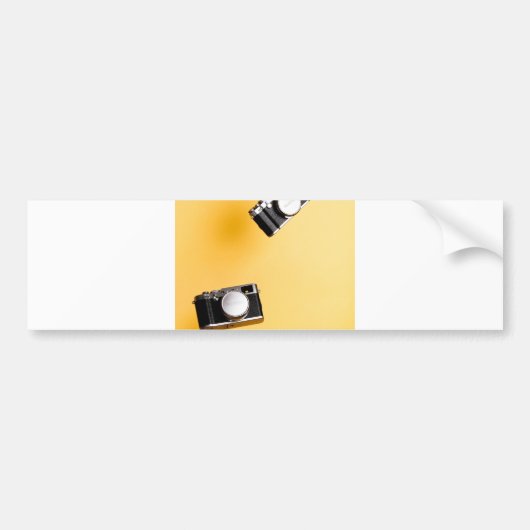 gele camera's bumpersticker (Voorkant)