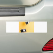 gele camera's bumpersticker (Op auto)