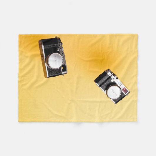 gele camera's fleece deken (Voorkant (Horizontaal))