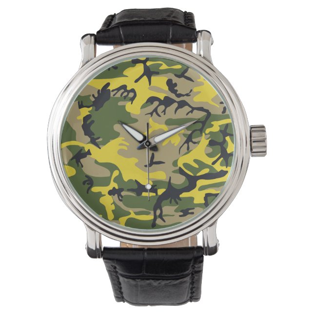 Gele Camouflage Horloge (Voorkant)