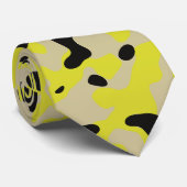 Gele camouflage in beige en grijs stropdas (Opgerold)