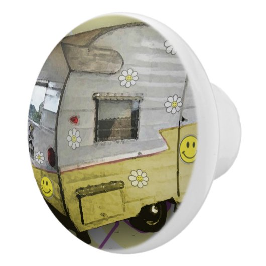 Gele Camper Trailer knop (Rechts)