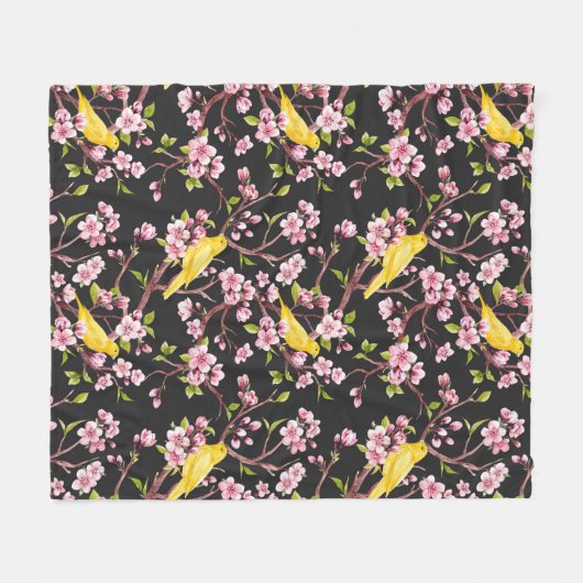 Gele Canarische Fleece Deken (Voorkant (Horizontaal))