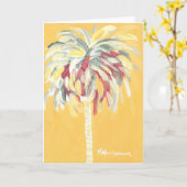 Gele Canarische Palm Tree Note Kaart (Gele Bloem)