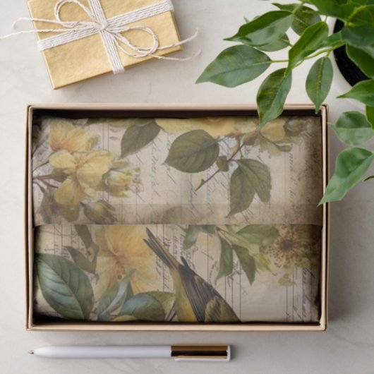 Gele Canarische Tissuepapier (Geschenk)