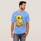 Gele Canarische Vogel vriend T-shirt (Voorkant volledig)
