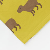 gele capybara fleece deken (Hoek)