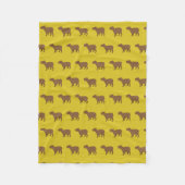 gele capybara fleece deken (Voorkant)