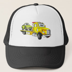 Gele Cartoon Flatbed Tow Truck Trucker Pet