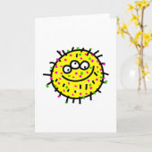 Gele Cartoon Germ Kaart (Gele Bloem)