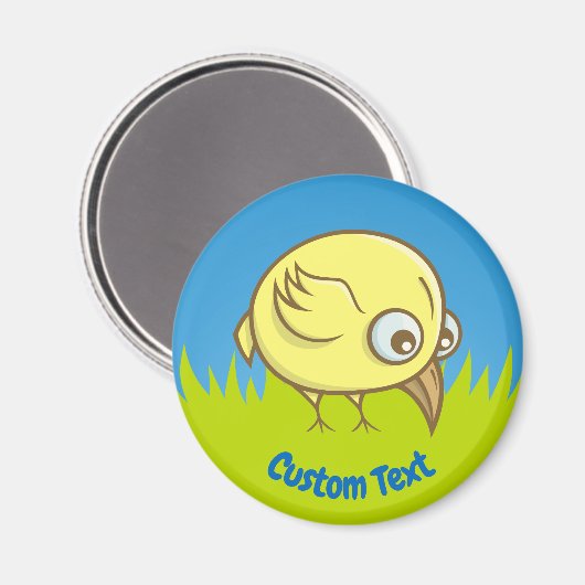 Gele cartoon magnet (Voorkant / Achterkant)