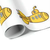Gele Cartoon onderzeeër Cadeaupapier (Rol Hoek)