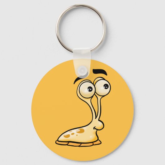 Gele Cartoon Slug Sleutelhanger (Voorkant)