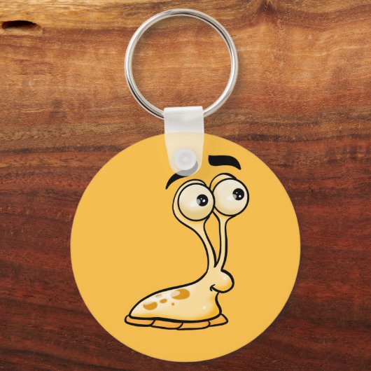Gele Cartoon Slug Sleutelhanger (Voorkant)