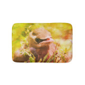 Gele cedar Waxing Fledgling Bird Abstract Badmat (Voorkant)
