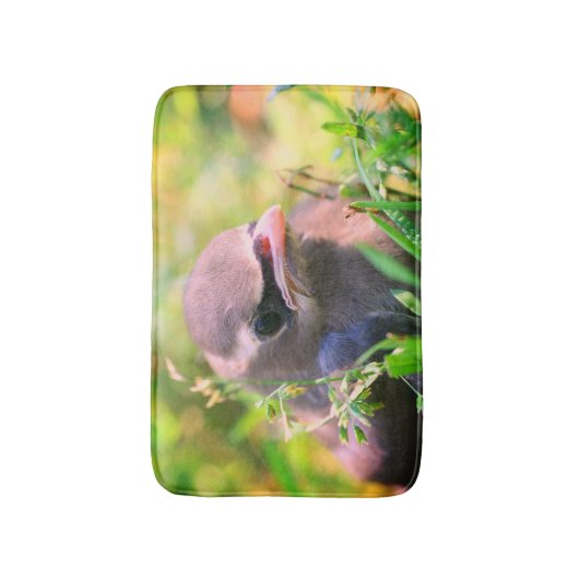 Gele cedar Waxing Fledgling Bird Badmat (Voorkant Verticaal)