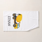 Gele Cement Construction Truck Custom Child Bad Handdoek (Handdoek)