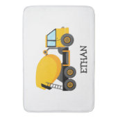 Gele Cement Construction Truck Custom Child Badmat (Voorkant Verticaal)