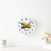 Gele cementtruck Aangepast kinderslaapkamer Ronde Klok (Huis)