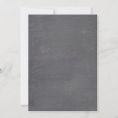Gele Chalkboard Wedding Invitations Kaart (Achterkant)
