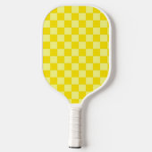 Gele Check Pickleball Paddle (Achterkant)