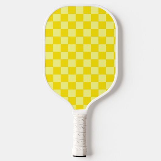 Gele Check Pickleball Paddle (Achterkant)