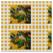 Gele Check Quail Fabric Stof (Close Up)