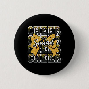 Gele Cheer Squad Grappige Sport Cheerleader Cheerl Ronde Button 5,7 Cm