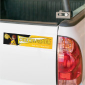 Gele cheerleader Diva Girl Bumpersticker (Op Truck)