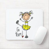 Gele Cheerleader Muismat (Met muis)