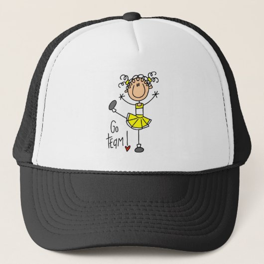 Gele Cheerleader Trucker Pet (Voorkant)