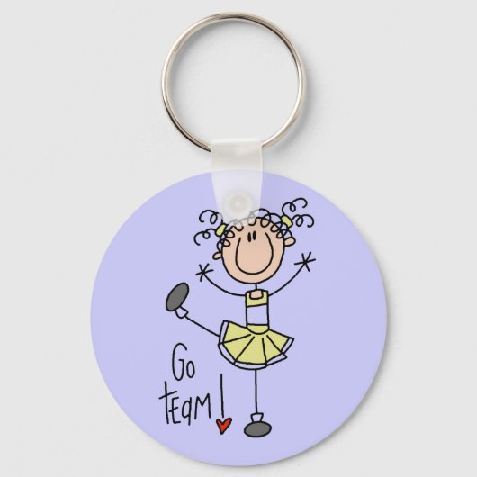 Gele Cheerleader Tshirts en Gifts Sleutelhanger (Voorkant)