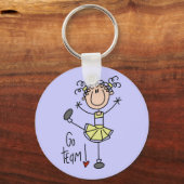 Gele Cheerleader Tshirts en Gifts Sleutelhanger (Voorkant)